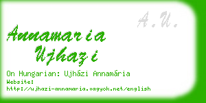 annamaria ujhazi business card