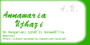 annamaria ujhazi business card